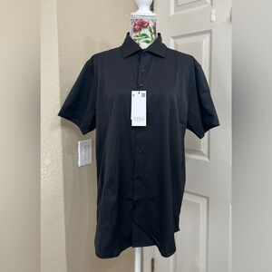 Black Casual Button Down Shirt with Classic Design